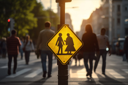 The Power of Pedestrian Signs: Ensuring Safety, Promoting Crosswalks, and Encouraging Road Sharingの素材