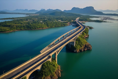 The Key Link: The Sarasin Bridge Boosting Commerce and Travel between Phang Nga and Phuketの素材