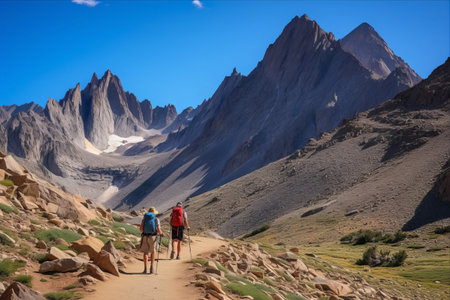 Exploring the Majestic Kings Canyon: Hiking to Knapsack Pass in Palisade Basinの素材