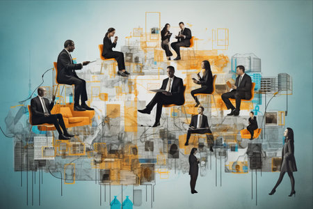 The Dynamic Art of Strategic Negotiation: Fostering Employer-Employee Dialogue through an Innovative Collageの素材