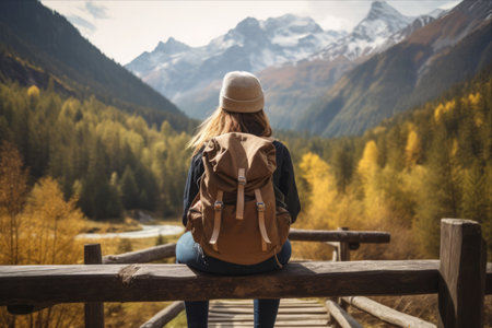 Embracing the Majestic Mountains: A Girl Traveler's Adventure in Cheget, Kabardino-Balkaria, Russiaの素材