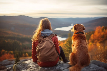 Mountain Escapades: Capturing the Autumn Vibe with a Toller Companion in Nova Scotiaの素材
