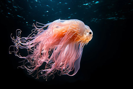 Cyanea capillata: King of the Cold Seas - Majestic Lion's Mane Jellyfish revealed in stunning Salish Sea photographの素材