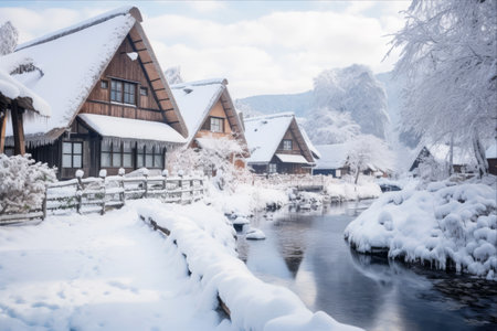 Winter Wonderland: Exploring the Enchanting Historic Village of Shirakawa-goの素材