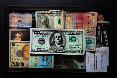 The Essential Trio: Cash, Driver's License, and ID - A Macro Perspective on Valuable Financial and Identification Entitiesの素材