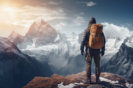 Exploring the Majestic Himalayan Landscape: Embracing the Active Adventure of Hiking and Mountaineeringの素材