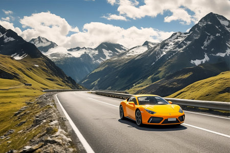 Exhilarating Summer Drive: Exploring the Grossglockner High Alpine Road in Austria's Salzburg Regionの素材