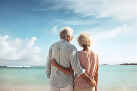 Embracing Serenity: An Enchanting Summer Getaway for Retired Couples, Reveling in Love, Comfort, and Tranquility by the Oceanの素材