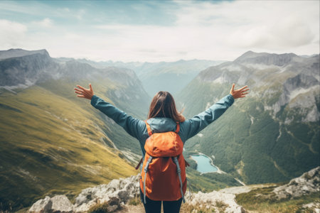 Adventure Awaits: Celebrating the Joy of Travel in Majestic Rocky Mountainsの素材