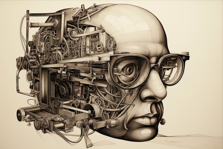 The Artistic Fusion: A Harmonious Blend of Pen, Spectacles, and Planer - AR 3:2の素材