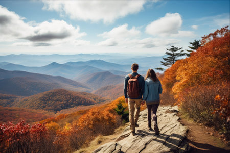 Awe-Inspiring Autumn Adventure: Exploring the Majestic Blue Ridge Mountains in Asheville, North Carolinaの素材