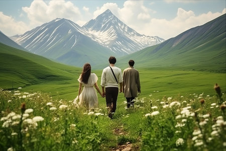 Empowering Women Explorers: Pathfinders of Nature's Beauty in Georgia's Enchanting Landscapeの素材