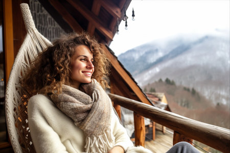 Mountain Bliss: A Delighted Winter Holiday in a Modern Barn Houseの素材