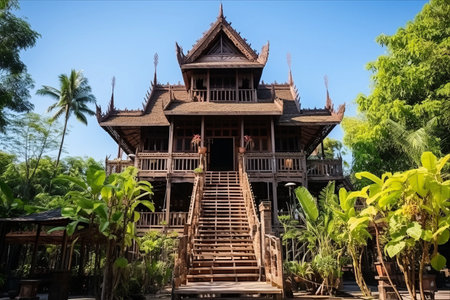 The Historical Tien-sue House: A Cultural Icon in Ranong, Thailandの素材
