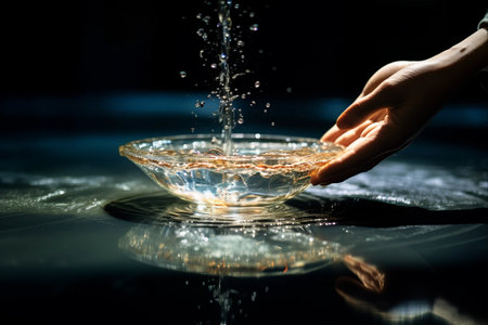 Mirrored Reflections: Exploring the Essence of Life's Source through Touchの素材