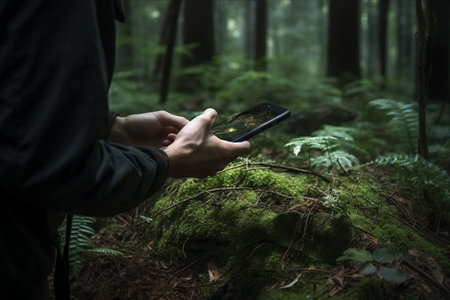 Exploring Untamed Connectivity: Capturing a Person Engrossed in the Wild through Their Mobile Phoneの素材