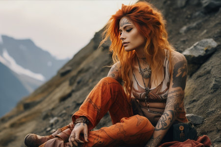 Discover the Voguish Artist Embracing Mountain Serenity -- AR 3:2の素材