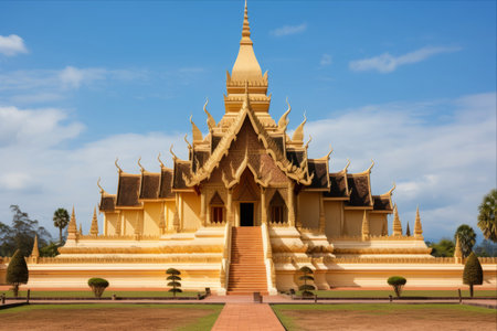 Pha That Luang: Majestic Symbol of Royalty in Laosの素材