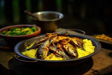The Delightful Flavors of Illish/Hilsa Fish Cooking with Mustard Seeds: A Culinary Tradition in India and Bangladeshの素材