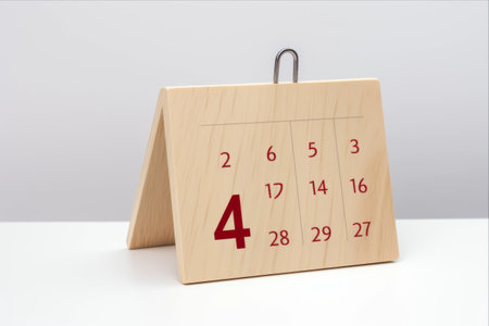 October 24th: A Vibrant Wooden Color Calendar Reflecting Autumnal Eleganceの素材