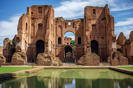 The Majestic Remnants of Rome's Historic Baths of Caracallaの素材