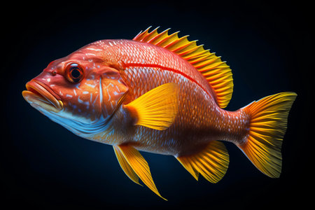 Exploring the Elusive and Stunning Sailfin Snapper: An AR 3:2 Adventureの素材