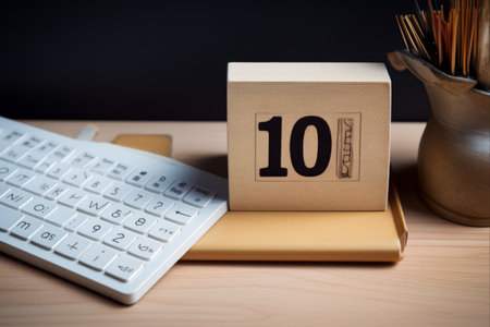 10th Day of September: Office-themed Calendar Icon on a 3:2 Aspect Ratioの素材
