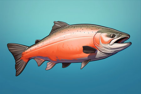 The Art of Salmon Fish: A 3:2 Perspectiveの素材