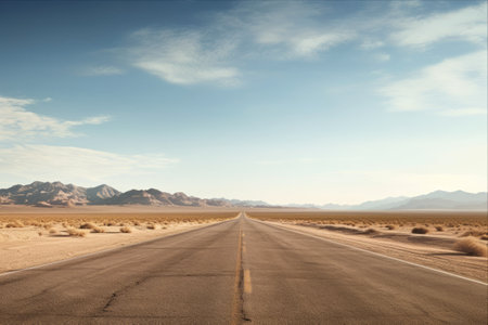 Endless Solitude: Exploring the Vast Desert Roads of Southern Californiaの素材
