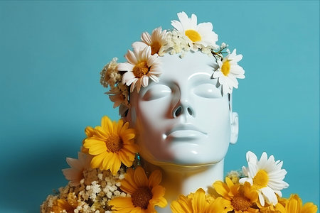 Blossoming Minds: Exploring Mental Health Through Floral Artの素材