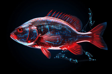Unveiling the Majestic Red Snapper: A Transparent Background Exploration by Generative AI - AR 3:2の素材