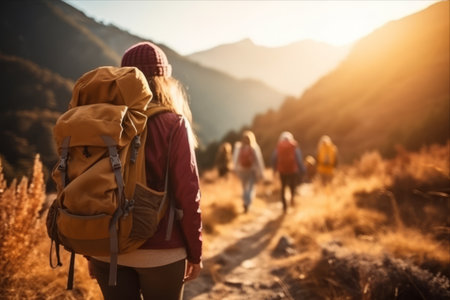 Embarking on a Thrilling Hiking Expedition amidst Scenic Wilderness: A Fusion of Adventure and Serenityの素材