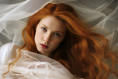 Flaming Elegance: Captivating the Soul of a Redhead Brideの素材