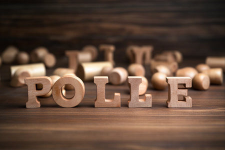 Crafting a Solid Foundation: Exploring Policies Through Wooden Typography - AR 3:2の素材