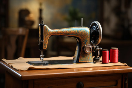 The Indispensable Modern Sewing Machine Awaiting Skilled Tailorsの素材