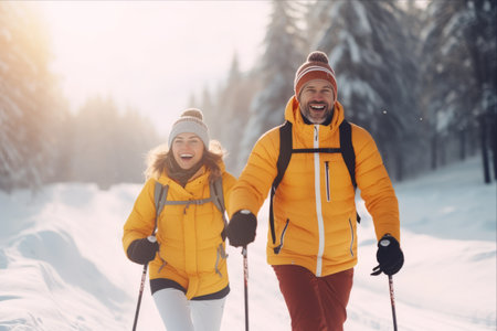 Frosty Fitness: Embracing Winter's Chill with Cross-country Skiing for a Healthy Lifestyleの素材