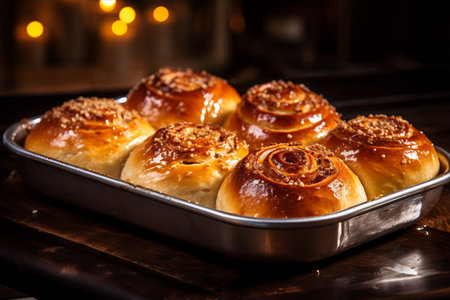 Delicious Assortment of Freshly Baked Rolls in a 3:2 Ratioの素材