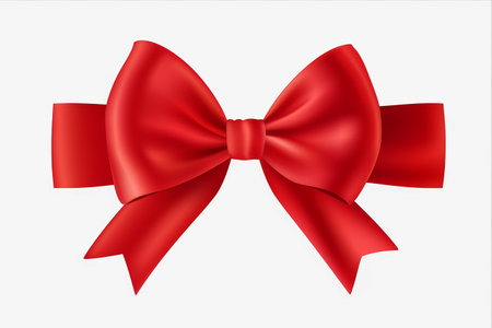 Stunning Red Ribbon: Transparent and White Background PNG Image (AR 3:2)の素材