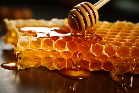 Unveiling the Nutritional Significance of Fresh Honeycomb Honey on the Lath--AR 3:2の素材
