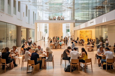 Immersed in Culture: Visitors Witness Live Supreme Court Reasonableness Law Hearing at Tel Aviv Museum of Artの素材