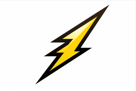 Energizing Lightning Bolt: Transparent PNG Line Icon with 3:2 Aspect Ratioの素材