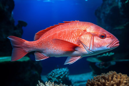 The Iconic Emperor Red Snapper: A Majestic Species in Marine Aquariums and Beyondの素材