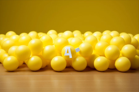 Yellow Ball Elegance: Embracing the Essence of Simplicity with the Word 'Basic'の素材