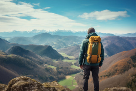Chasing Thrills: Exploring Majestic Mountains through Adventurous Backpackingの素材