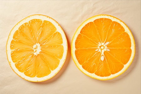 Festive Citrus Delight: Vibrant Orange Slices for Food Styling, Christmas, and Winter Scenesの素材