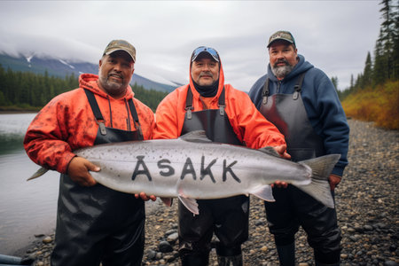 Salmon Fishing in Alaska: A Silver Letter Tributeの素材