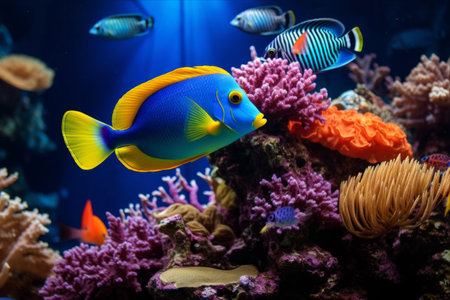 Paradise Underwater: Exploring the Tropical Fish Diversity on a Vibrant Coral Reef (3:2 Aspect Ratio)の素材