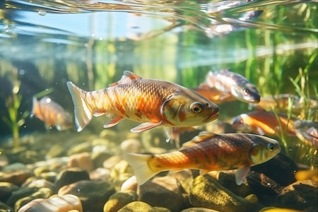 Exploring the Art of Trout Farming in Freshwater Ponds: A Focus on Selective Breedingの素材