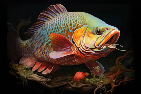 Exploring the Intricate Beauty of Trout Fish Scales with AR 3:2 Technologyの素材