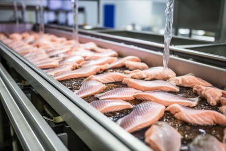 Efficient Vacuum Packing of Trout Pieces and Wedges on a Conveyor - AR 3:2の素材